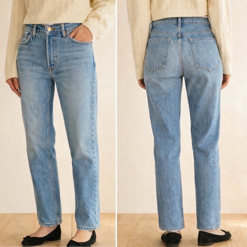 DÔEN Jeans Women’s Size 26 Mid Rise Straight Leg Medium Wash Made USA Denim Doen - Picture 12 of 12